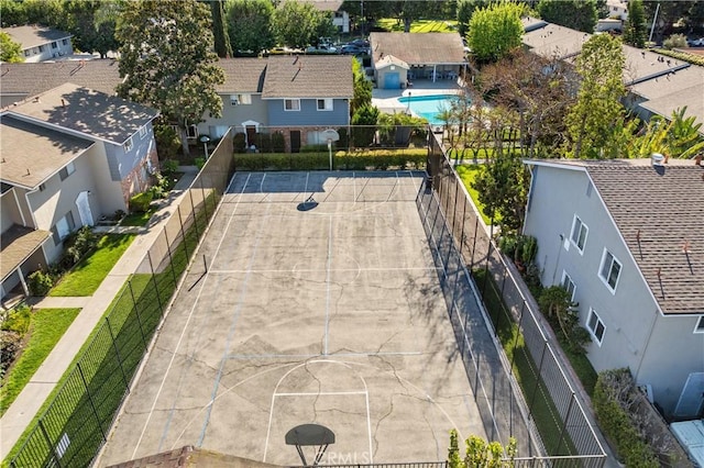 drone / aerial view featuring a residential view