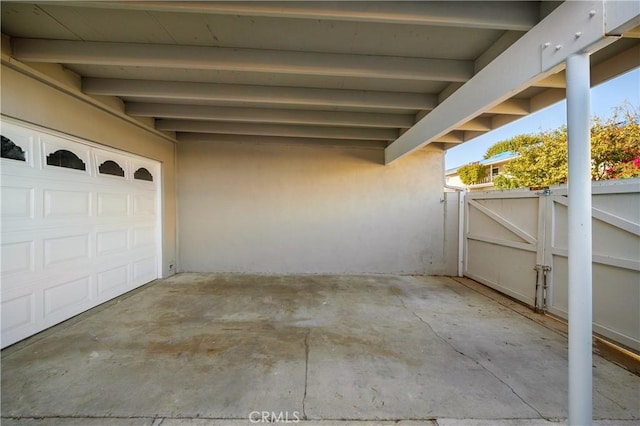 garage featuring a gate