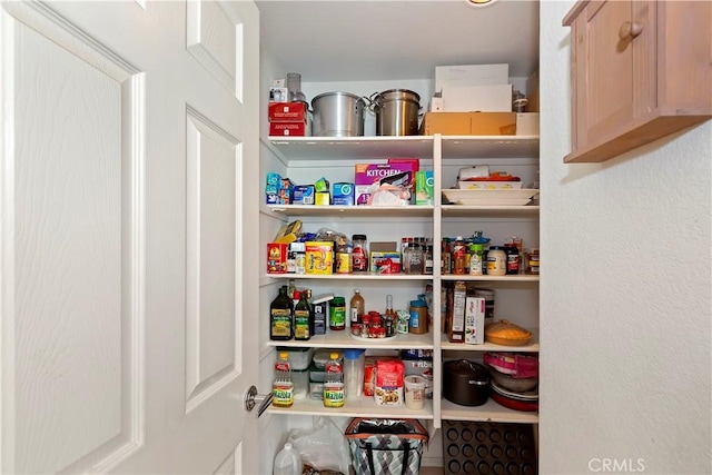 view of pantry