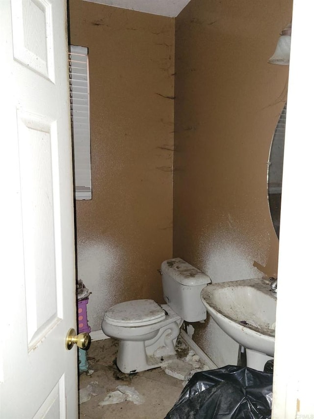 bathroom featuring a sink and toilet