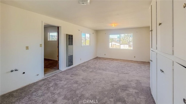 unfurnished bedroom with light carpet