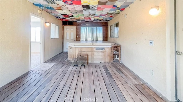 interior space featuring an indoor hot tub