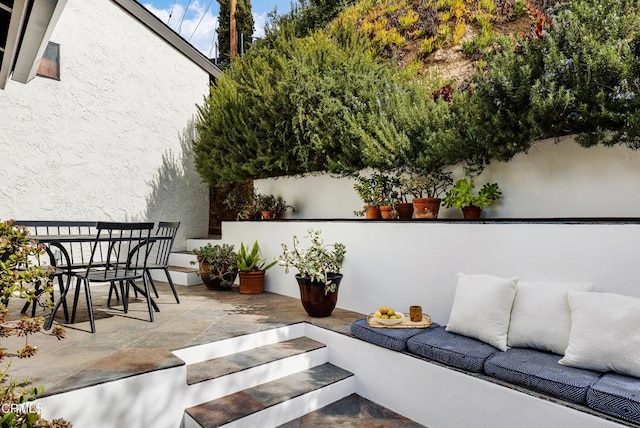 view of patio with an outdoor hangout area