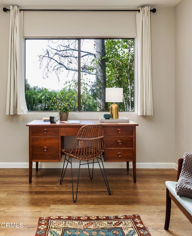 1868 Kaweah Dr, Pasadena, CA 91105 - office area with wood finished floors and baseboards