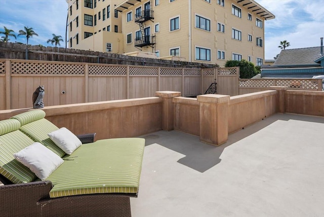 view of patio / terrace with a fenced backyard