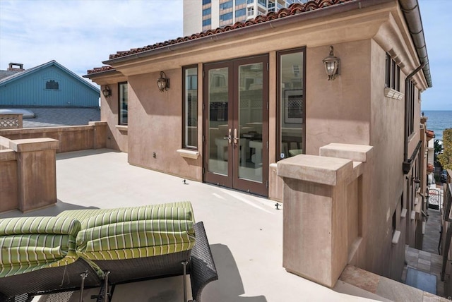 view of patio with french doors