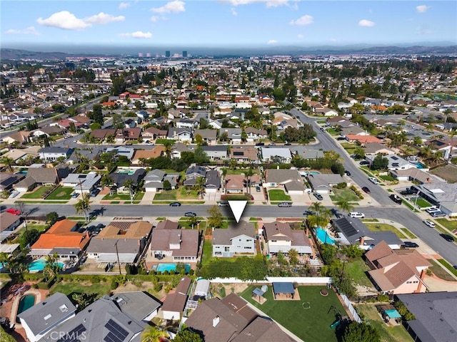 aerial view featuring a residential view