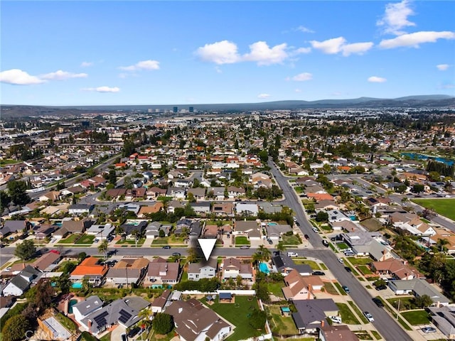 bird's eye view featuring a residential view