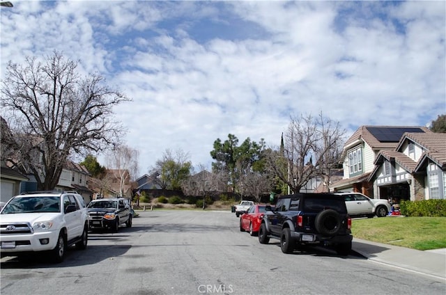 view of street with a residential view