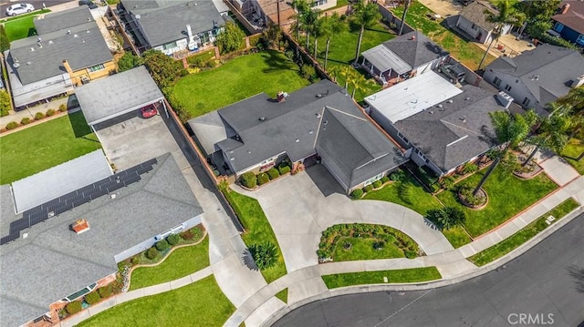 aerial view featuring a residential view