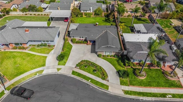 drone / aerial view featuring a residential view