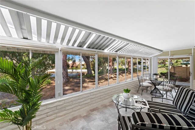 view of sunroom