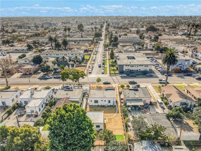 aerial view with a residential view