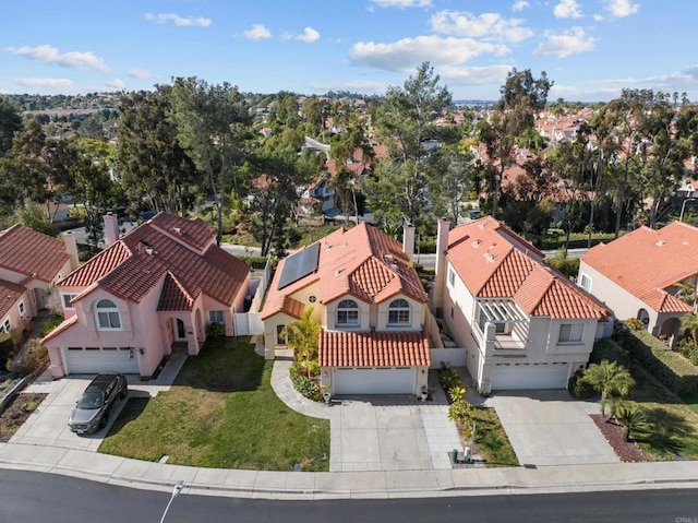 bird's eye view featuring a residential view