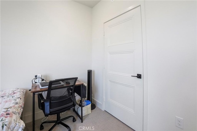 view of carpeted office