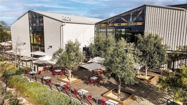 exterior space with outdoor dining space