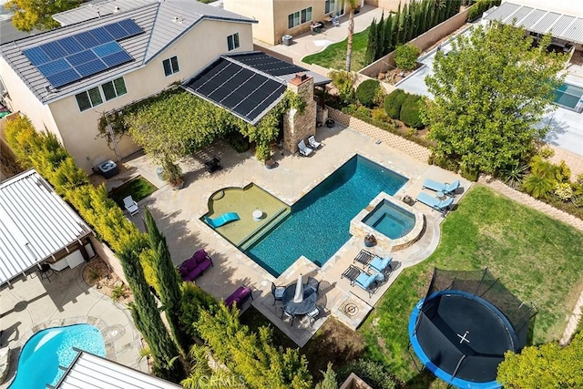34908 Kooden Rd, Winchester, CA 92596 - view from above of property featuring a pool area