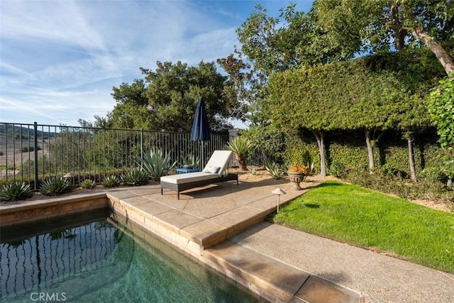 view of patio / terrace with a fenced backyard