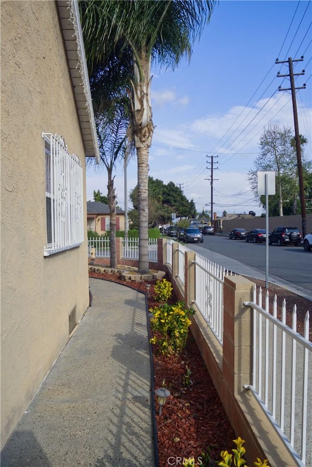 exterior space featuring fence