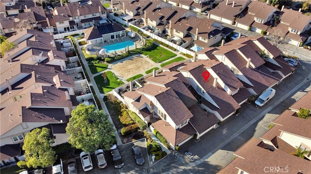 drone / aerial view featuring a residential view