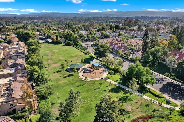 bird's eye view with a residential view