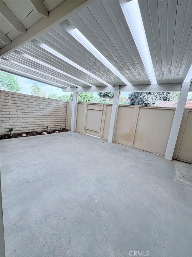 view of patio with fence