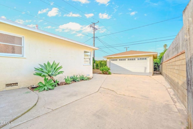 exterior space with fence