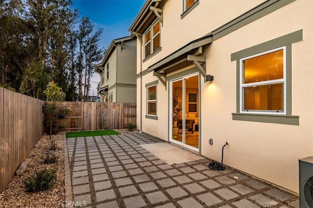 view of patio with a fenced backyard