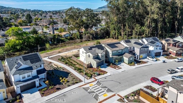 drone / aerial view with a residential view