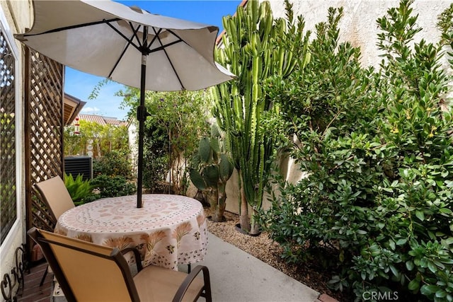 view of patio with cooling unit