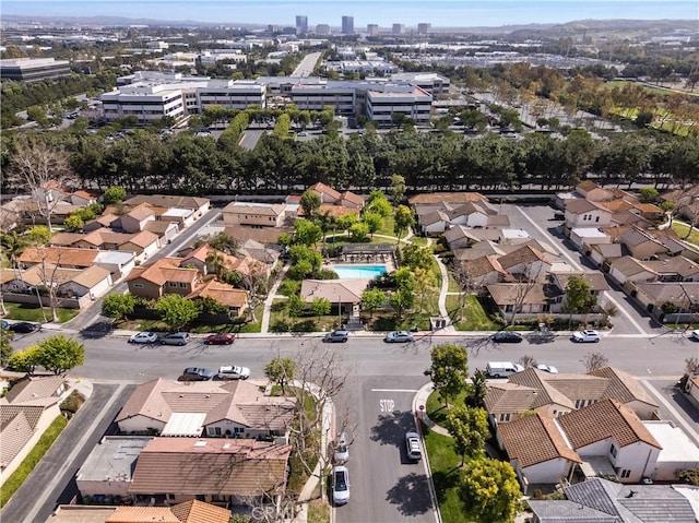 bird's eye view with a residential view