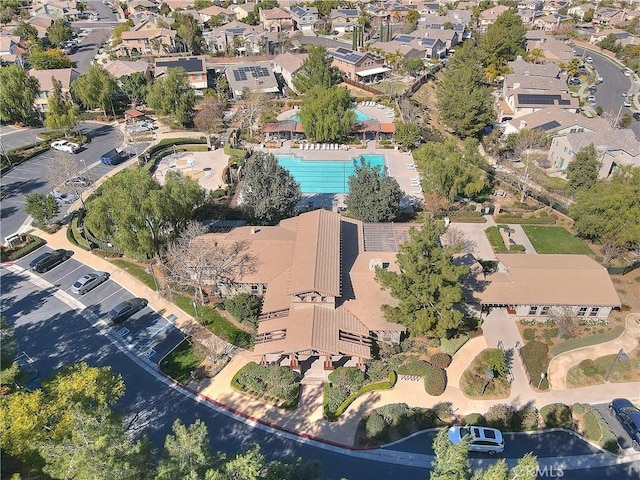 aerial view with a residential view