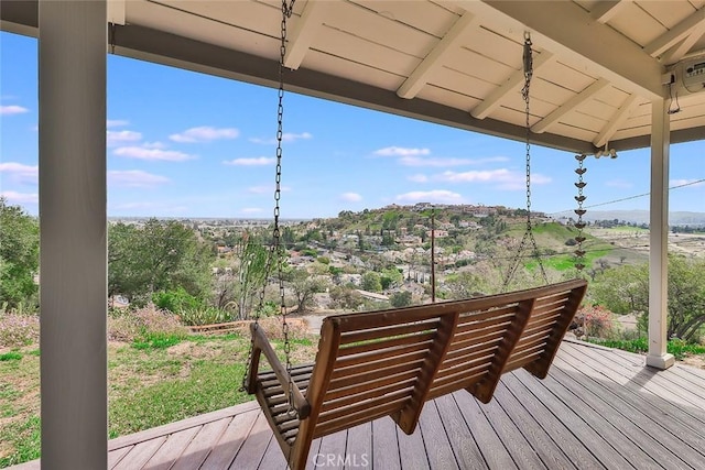 view of wooden deck