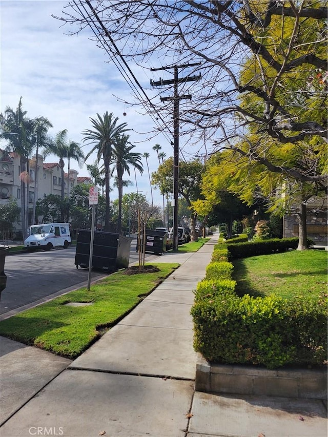 exterior space featuring sidewalks