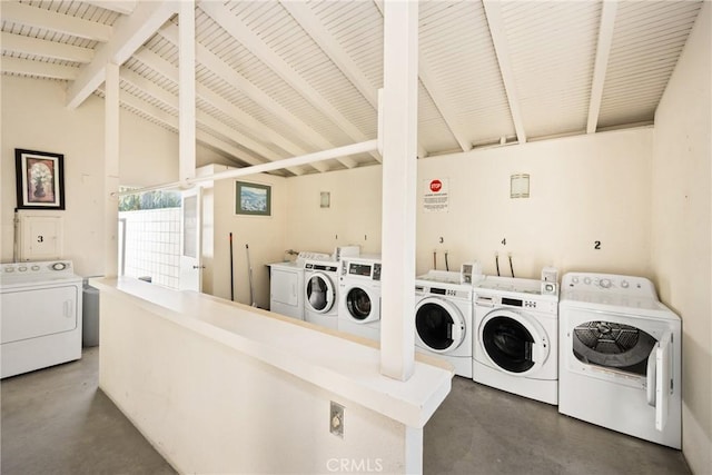 660 Avenida Sevilla Unit P, Laguna Woods, CA 92637 - communal laundry room featuring washer and clothes dryer