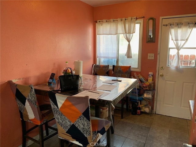 view of tiled dining area