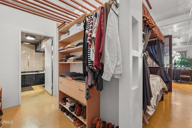 view of walk in closet