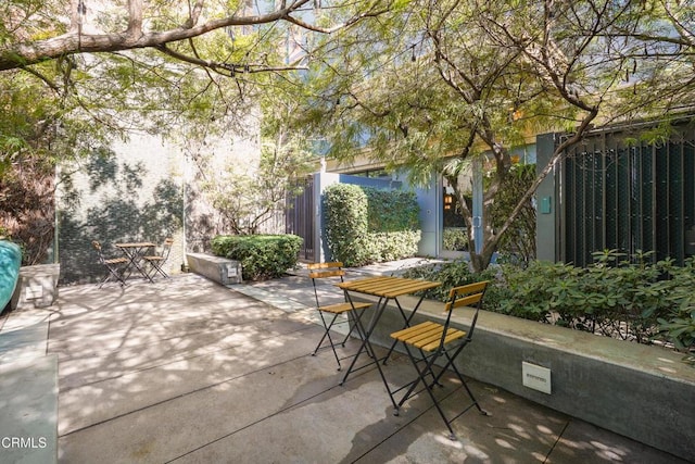 view of patio / terrace with fence