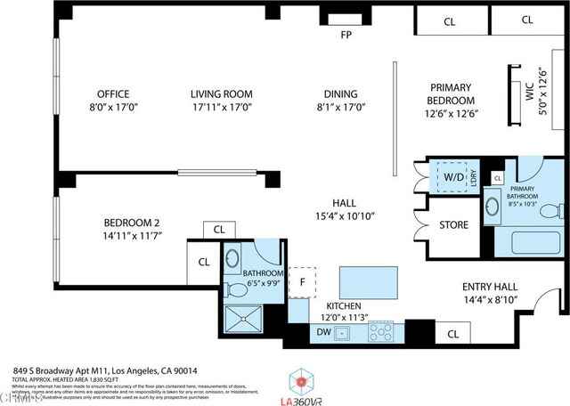 849 S Broadway Unit M11, Los Angeles, CA 90014 - property floor plan