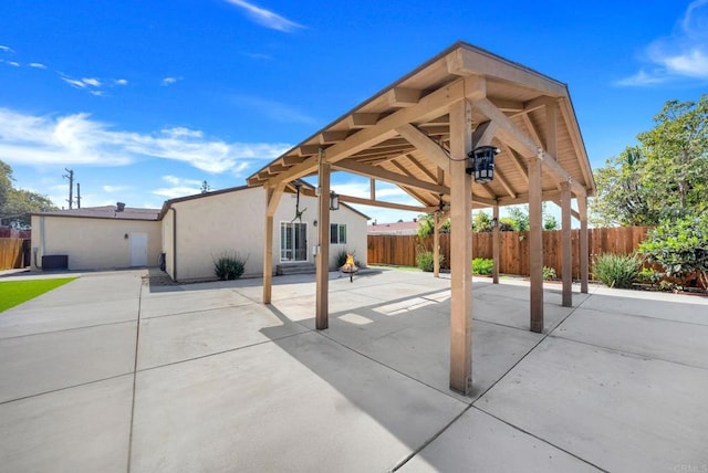 view of patio with fence