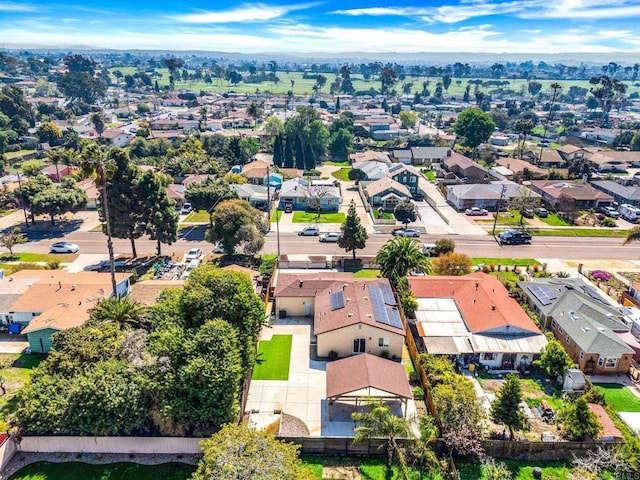 aerial view with a residential view