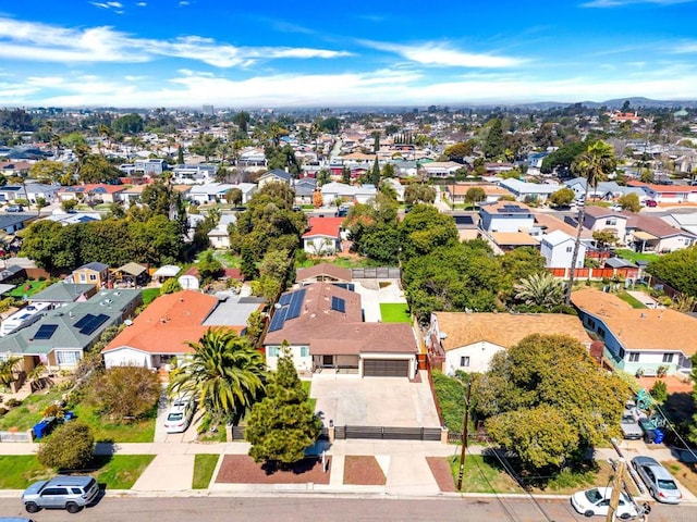 aerial view featuring a residential view