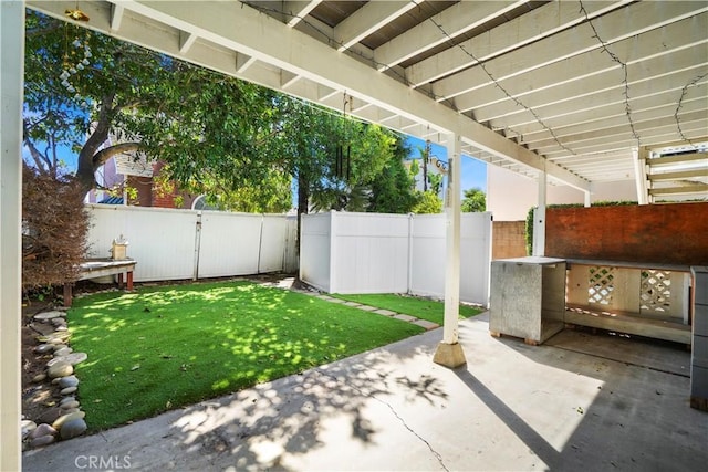 view of patio / terrace with a fenced backyard