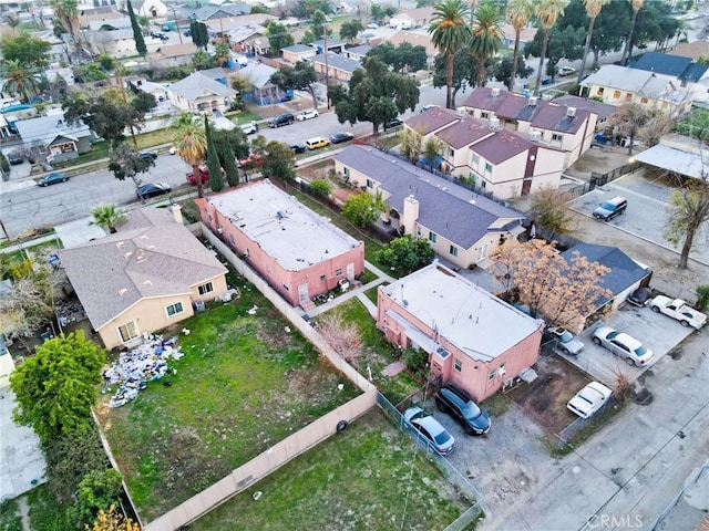 drone / aerial view with a residential view