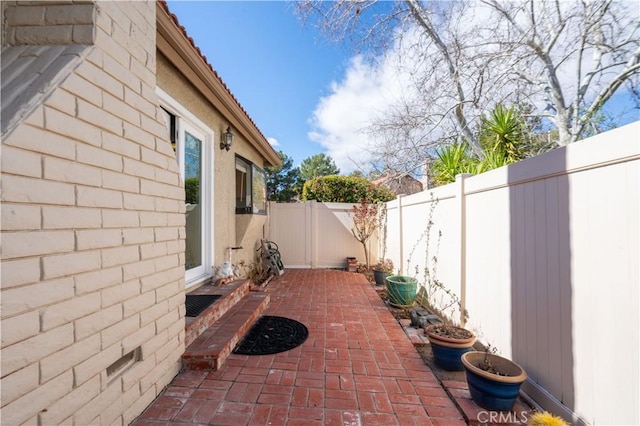 view of patio / terrace with a fenced backyard