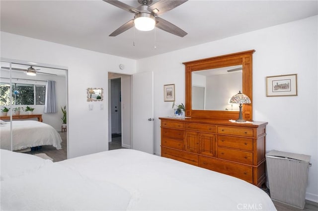 bedroom with ceiling fan