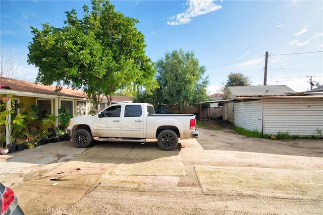 exterior space featuring driveway