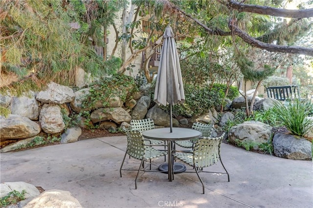 view of patio / terrace featuring outdoor dining area