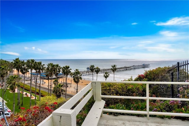 water view with a view of the beach