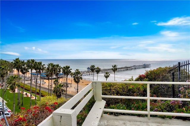 property view of water with a view of the beach